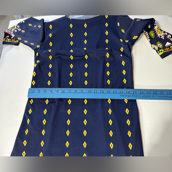 Jude Connally Women’s Marlowe Shift Dress Navy Medallion Border Long sle… - Picture 11 of 15